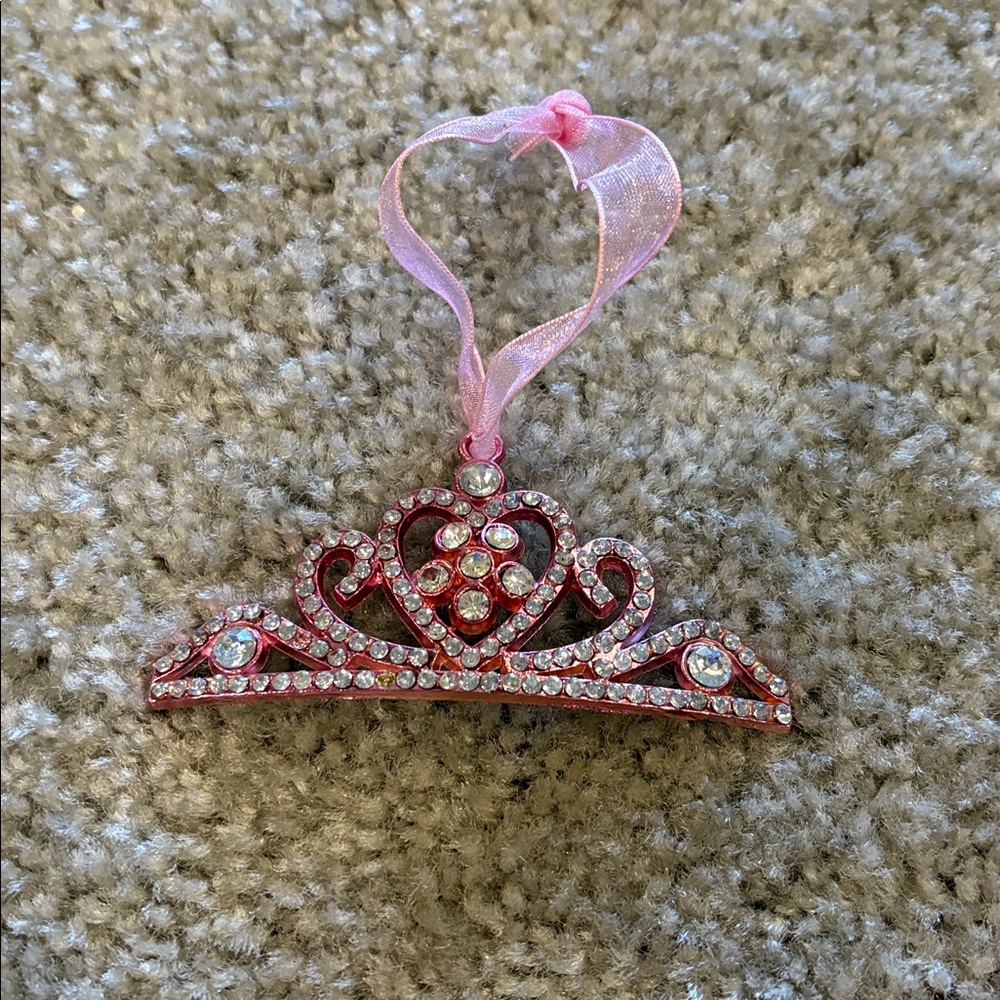 Pink Rhinestone Tiara Ornament
